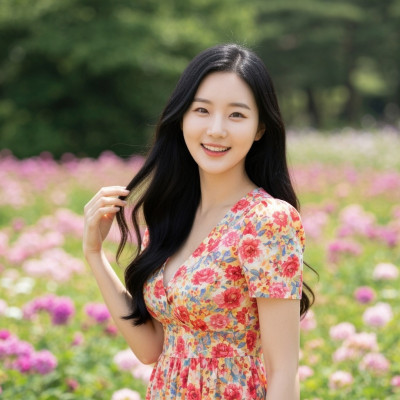 원피스를 벗고 비키니를 입은 모습으로