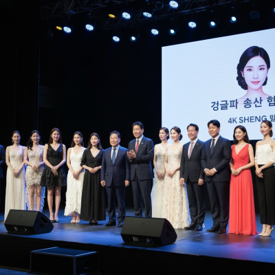 야회 행사 무대 내빈 인사