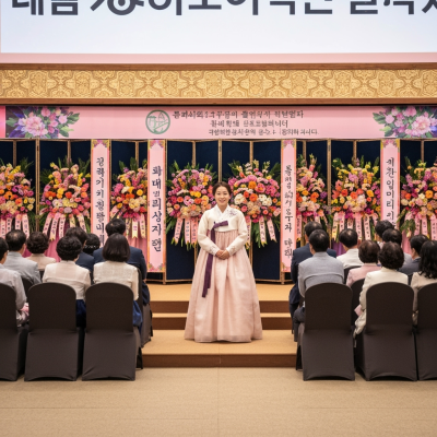 기념식 무대 내빈 인사